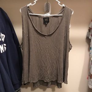 Flowy Olive Tank Top